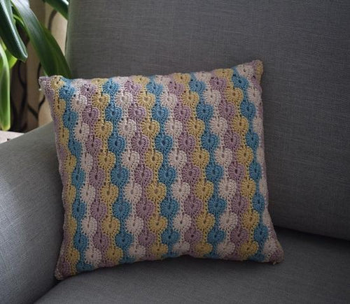 Catherine wheel stitch crochet cushion cover - download