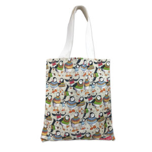 Emma Ball wooly puffins tote bag