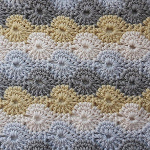 Knit One Kits Crochet cushion cover kit - colourway Saffron