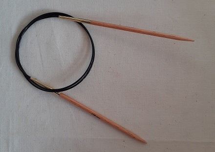 Circular knitting needles with birch wood tipe