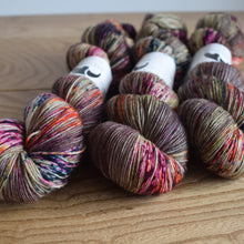 Load image into Gallery viewer, Black Elephant brand hand dyed sock yarn
