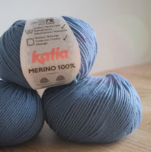 Load image into Gallery viewer, Katia merino 100% double knit yarn 58 air force blue