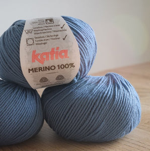 Katia merino 100% double knit yarn 58 air force blue