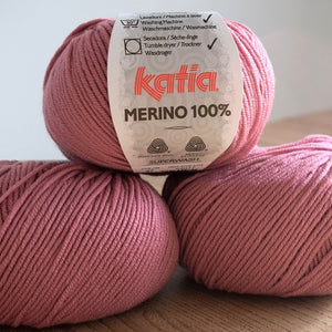 Katia merino 100% double knit yarn dusky pink 37