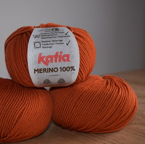 Katia merino 100% double knit yarn 20 orange