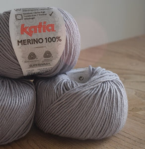 Katia merino 100% double knit yarn 505 pale grey