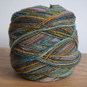 Rico Lilac/turquoise (403) creative melange wonderball yarn for the Garter Stitch Shawl Kit
