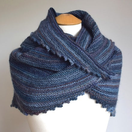 Garter stitch shawl knitting kit