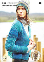 Load image into Gallery viewer, Turquiose knitted cardigan made in Rico Wonderball aran weight yarn