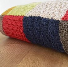 Load image into Gallery viewer, Knitted patchwork blanket pattern - close up
