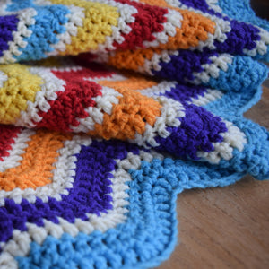 Crocheted ripple blanket kit