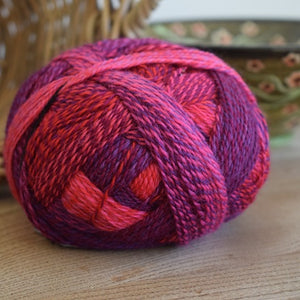 a ball of Schopell Carzy Zauberball colour 2095 Indian Rose £12