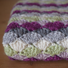 Load image into Gallery viewer, Shell stitch baby blanket - crocheting kit