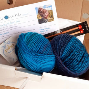 Hat knitting kit with gift box