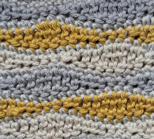 Wave stitch cotton cushion cover crochet kit