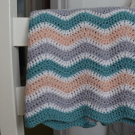 Crochet wave hotsell baby blanket