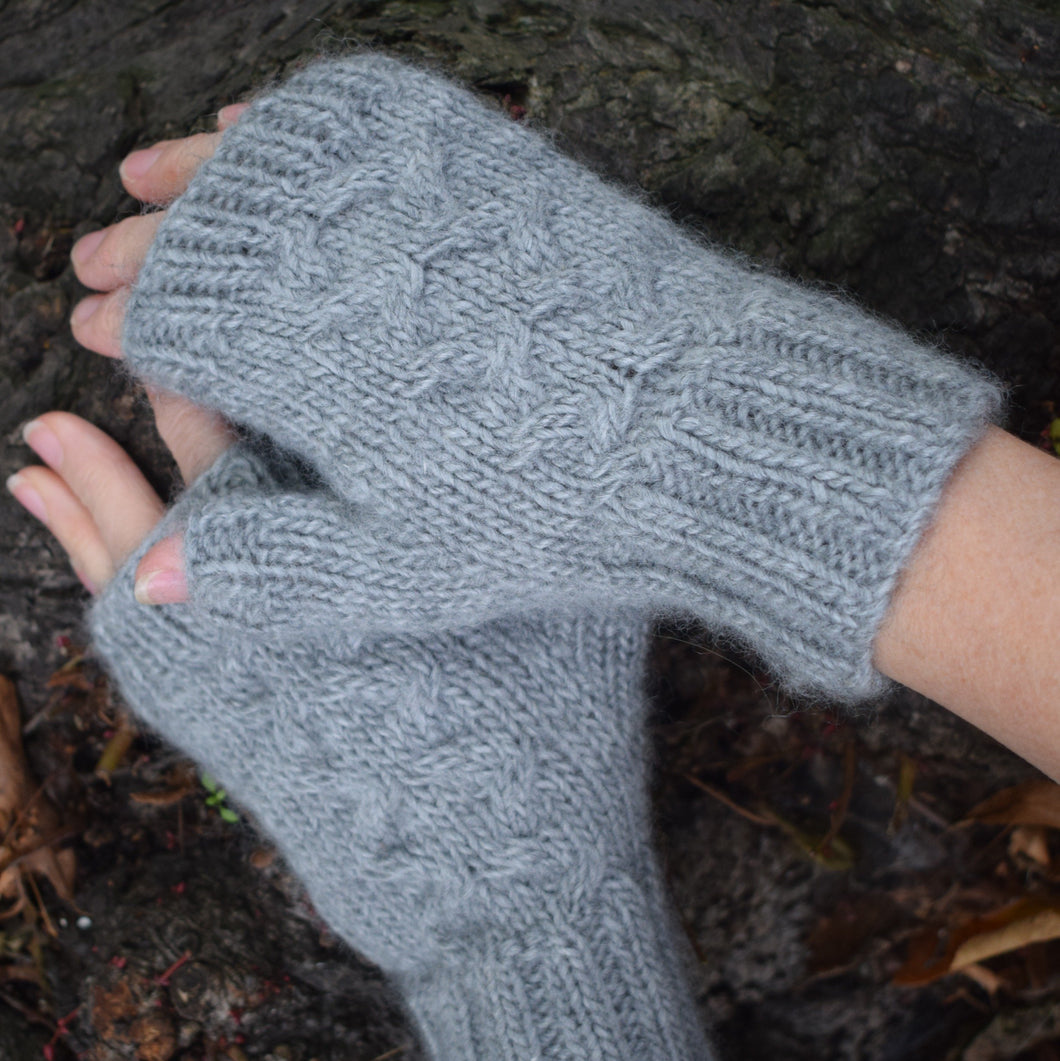 Knit One kits fingerless gloves knitting kits Erika Knight Wild Wool colour Amble