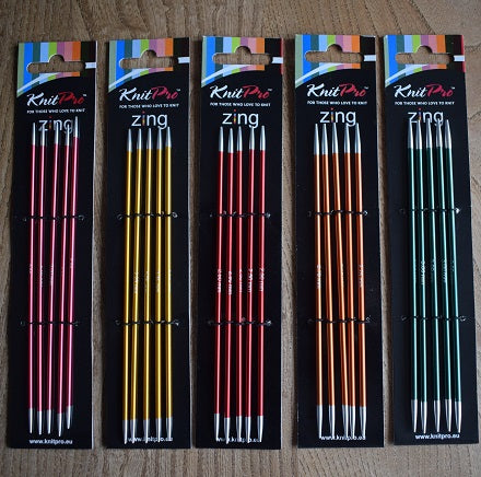 Knit Pro Zing double pointed knitting needles DPNs