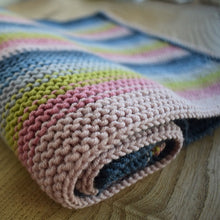 Load image into Gallery viewer, Garter stitch knitted buggy blanket kit