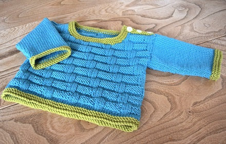 Baby sweater knitting pattern