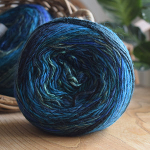 knit one kits wave stitch detail scarf knitting kit blues 106